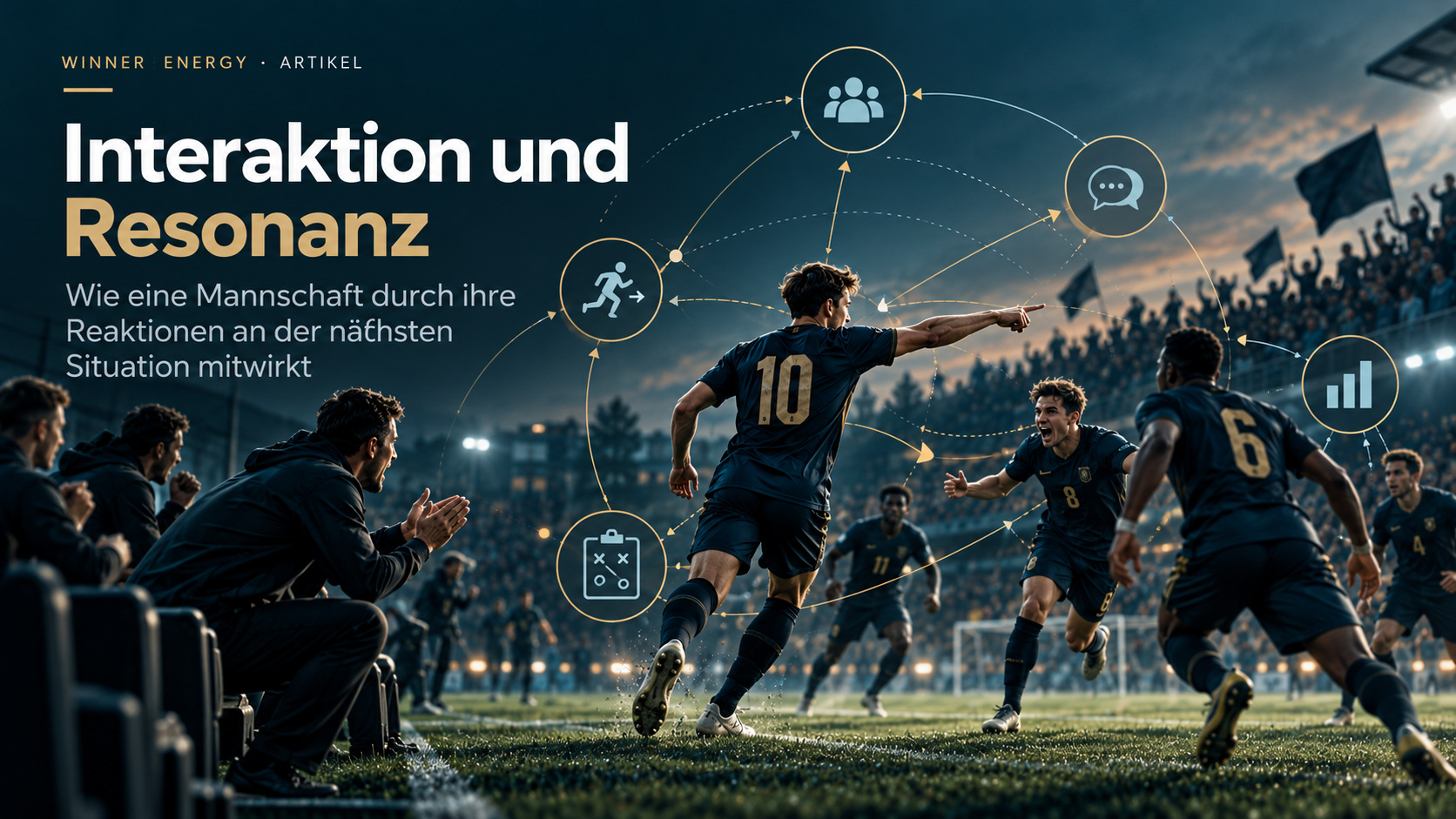 Spieler und Trainer reagieren während einer gemeinsamen Spielsituation aufeinander.